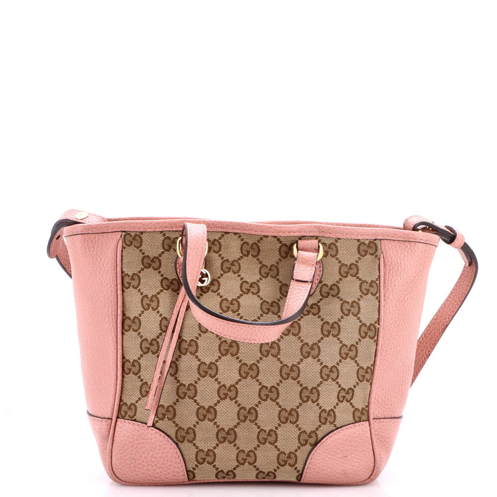Gucci Small Bree Tote GG Canvas with Leather